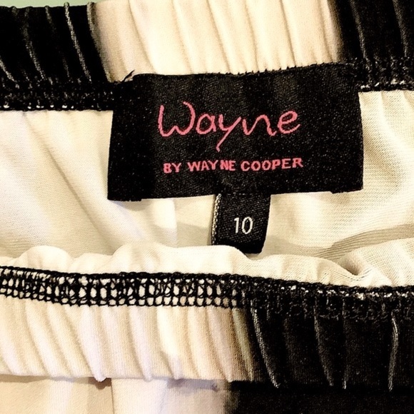 WAYNE By WAYNE COOPER Size 10 Black/White Marble Stretch Straight Pencil Skirt - Picture 10 of 11
